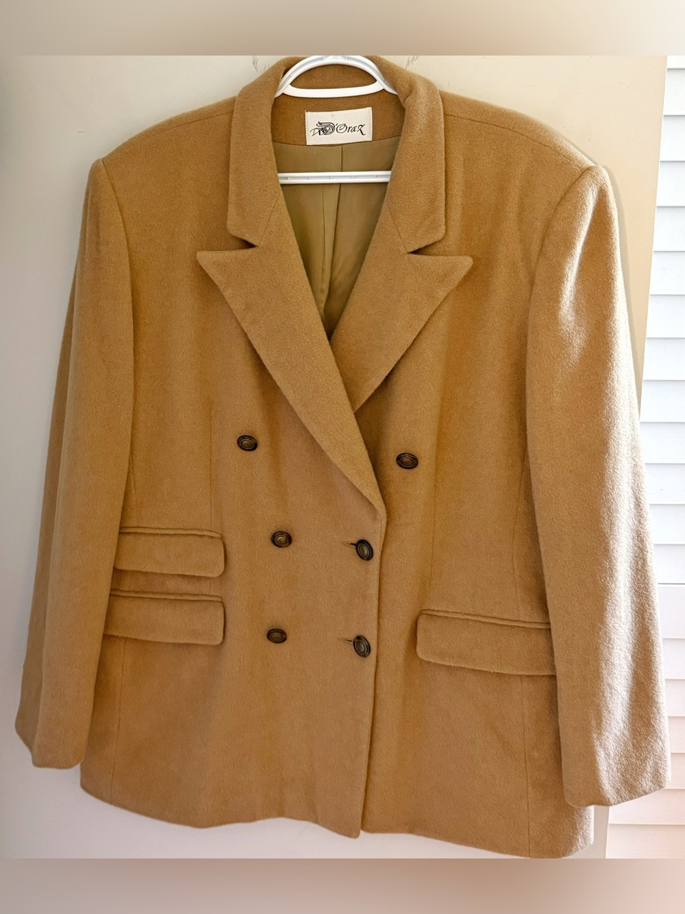 Vintage D’Oraz Camel Hair / Wool Jacket